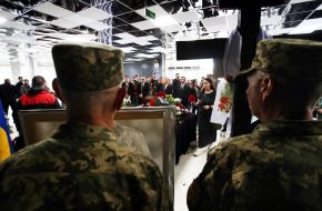 Farewell ceremony for Maksym Nelipa in Kyiv