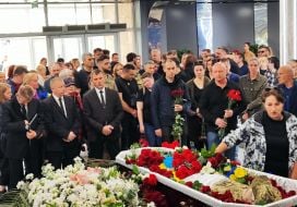 Farewell ceremony for Maksym Nelipa in Kyiv