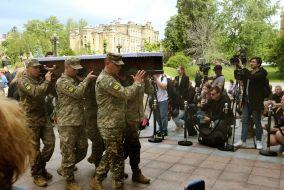 Farewell ceremony for Maksym Nelipa in Kyiv