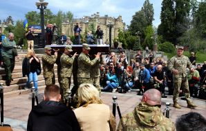 Farewell ceremony for Maksym Nelipa in Kyiv