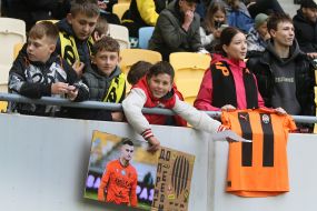 Fans in the stands during the match