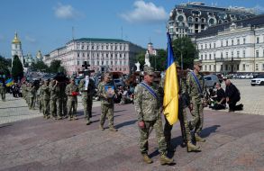 Farewell ceremony for servicemen of the Armed Forces of Ukraine Maksym Rakovich, Oleksandr Yantsevich and Roman Tarasyuk