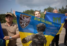 Ukrainian soldiers who returned to Ukraine from Russian captivity