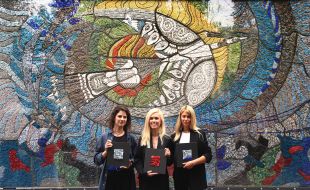 Presentation of the recreated mosaic "Boryviter" by Alla Horska