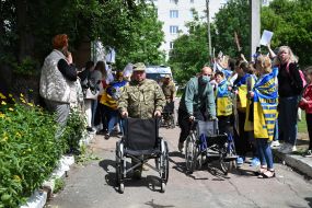 Meeting of Ukrainian soldiers who returned to Ukraine from Russian captivity
