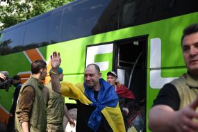 Meeting of Ukrainian soldiers who returned to Ukraine from Russian captivity