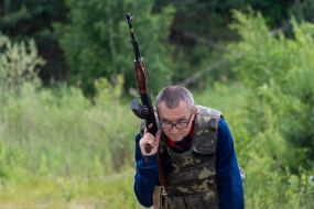 Participant of a tactical and special training in the Kharkiv region