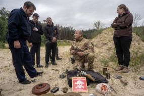 Participants of a tactical and special training in the Kharkiv region