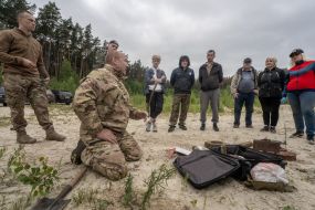 Participants of a tactical and special training in the Kharkiv region