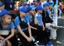 Participants of the event on the occasion of the 100th anniversary of the Artek children's center