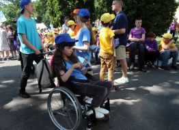 Participants of the event on the occasion of the 100th anniversary of the Artek children's center