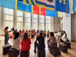 Participants of the event on the occasion of the 100th anniversary of the Artek children's center