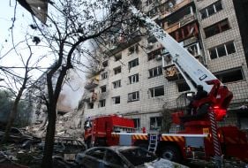Elimination of the consequences of a direct missile hit on a residential building in the Solomianskyi district of Kyiv