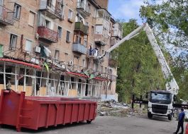 Eliminating the consequences of the Russian shelling of Kyiv