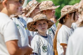 Pupils of the patriotic camp "Combat Hamsters"