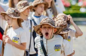 Pupils of the patriotic camp "Combat Hamsters"