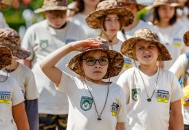 Pupils of the patriotic camp "Combat Hamsters"