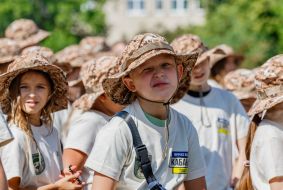 Pupils of the patriotic camp "Combat Hamsters"