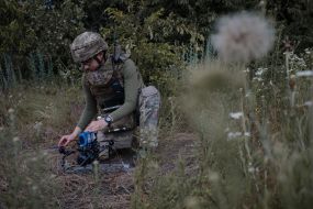 Servicemen of the 429th Achilles Regiment use combat FPV drones