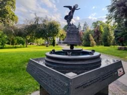 Miniature model of a fountain with a sculptural composition "Archangel Michael - Guardian of Kyiv"