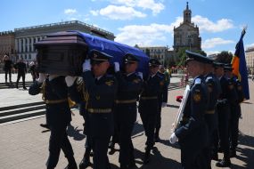 Farewell ceremony for F-16 pilot Maxim Ustimenko