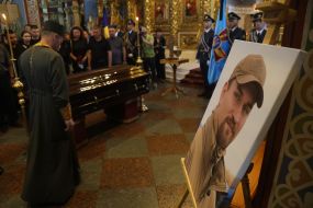 Farewell ceremony for F-16 pilot Maxim Ustimenko