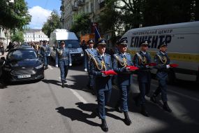Farewell ceremony for F-16 pilot Maxim Ustimenko