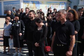 Farewell ceremony for F-16 pilot Maxim Ustimenko