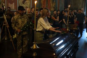 Farewell ceremony for F-16 pilot Maxim Ustimenko