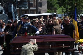 Farewell ceremony for F-16 pilot Maxim Ustimenko