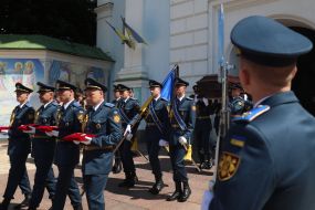 Farewell ceremony for F-16 pilot Maxim Ustimenko