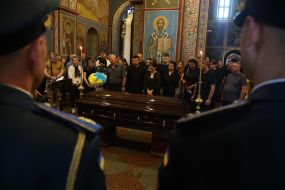 Farewell ceremony for F-16 pilot Maxim Ustimenko