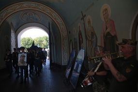 Farewell ceremony for F-16 pilot Maxim Ustimenko