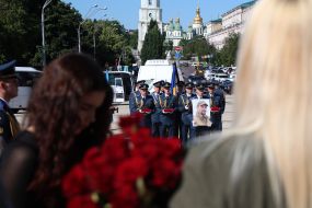 Farewell ceremony for F-16 pilot Maxim Ustimenko