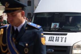 Farewell ceremony for F-16 pilot Maxim Ustimenko