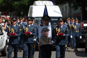 Farewell ceremony for F-16 pilot Maxim Ustimenko