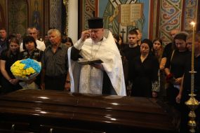 Farewell ceremony for F-16 pilot Maxim Ustimenko