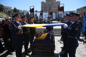 Farewell ceremony for F-16 pilot Maxim Ustimenko