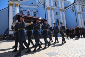 Farewell ceremony for F-16 pilot Maxim Ustimenko