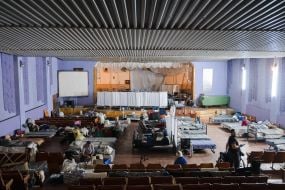 Special center for refugees and displaced persons in the city of Pavlohrad