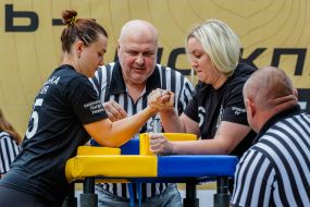 Veterans compete in arm wrestling