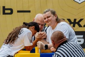 Veterans compete in arm wrestling