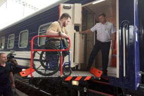 Passenger in the first inclusive carriage