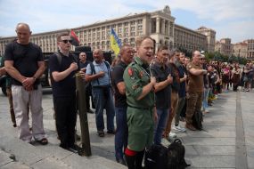 People say goodbye to the leader of "Plast", Maidan activist and company commander of the 72nd separate mechanized brigade, Roman Oryshchenko