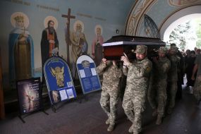 Farewell ceremony for the leader of "Plast", Maidanist and company commander of the 72nd separate mechanized brigade Roman Oryshchenko