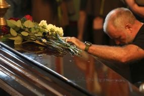 Farewell ceremony for the leader of "Plast", Maidanist and company commander of the 72nd separate mechanized brigade Roman Oryshchenko