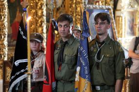Farewell ceremony for the leader of "Plast", Maidanist and company commander of the 72nd separate mechanized brigade Roman Oryshchenko