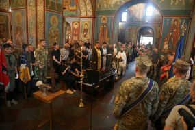 Farewell ceremony for the leader of "Plast", Maidanist and company commander of the 72nd separate mechanized brigade Roman Oryshchenko