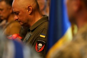 Farewell ceremony for the leader of "Plast", Maidanist and company commander of the 72nd separate mechanized brigade Roman Oryshchenko