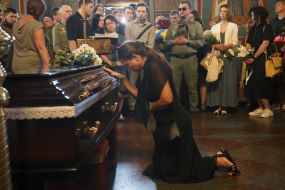 Farewell ceremony for the leader of "Plast", Maidanist and company commander of the 72nd separate mechanized brigade Roman Oryshchenko